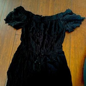 Black Off the Shoulder Medium Romper